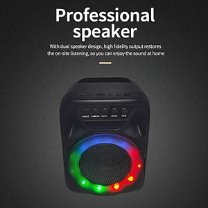 custom logo portable outdoor small  wireless bluetooth speaker with LED colorful flashing light