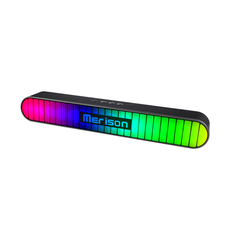 Wholesale New Colorful Sound Control Bluetooth Wireless Speaker Ambience Rhythm Light Soundbar Subwoofer Speakers