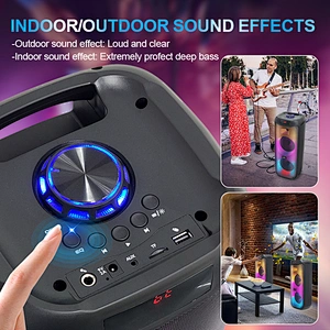 Party Karaoke Home Theatre Sound System Dual Loudspeaker Subwoofer Audio Amplifier Wireless Bluetooth Speakers