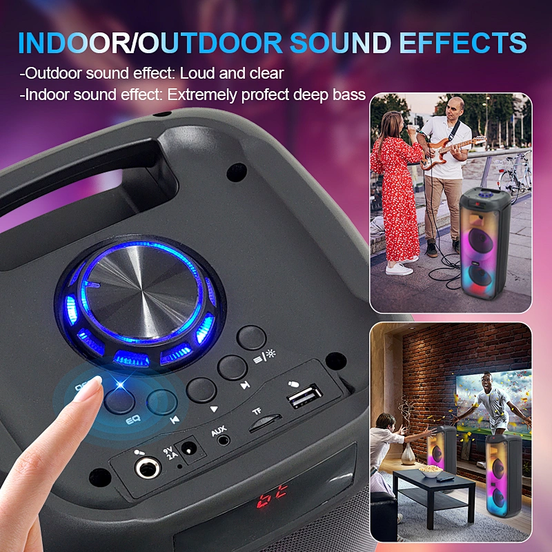 Party Karaoke Home Theatre Sound System Dual Loudspeaker Subwoofer Audio Amplifier Wireless Bluetooth Speakers