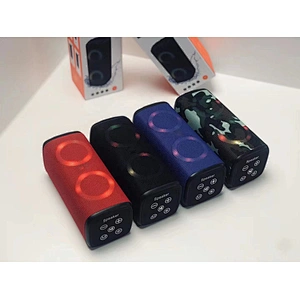 Shenzhen 5W Rugged Bluetooth Wireless Fabric Mini Circular Portable Speakers Plastic Active Mini Mobile RGB Talking Bluetooth