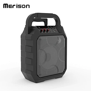 merison 8 inch full range party karaoke dj video trolley bluetooth system speaker with screen