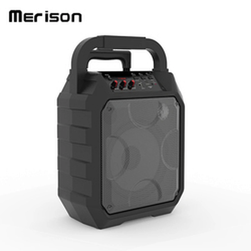 merison 8 inch full range party karaoke dj video trolley bluetooth system speaker with screen