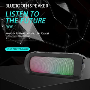 big full range blue party cylinder speakers subwoofer bluetooth speaker