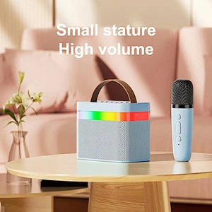 2023 Latest Outdoor Party Speaker LED Lights Mini Bluetooths Speaker Portable With Microphone