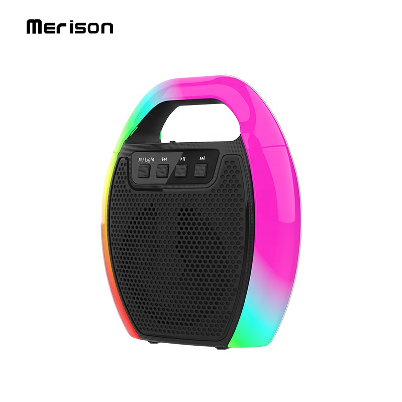portable outdoor 3 ohm led mp3 player portable small bluetooth wireless speaker 5w led lights