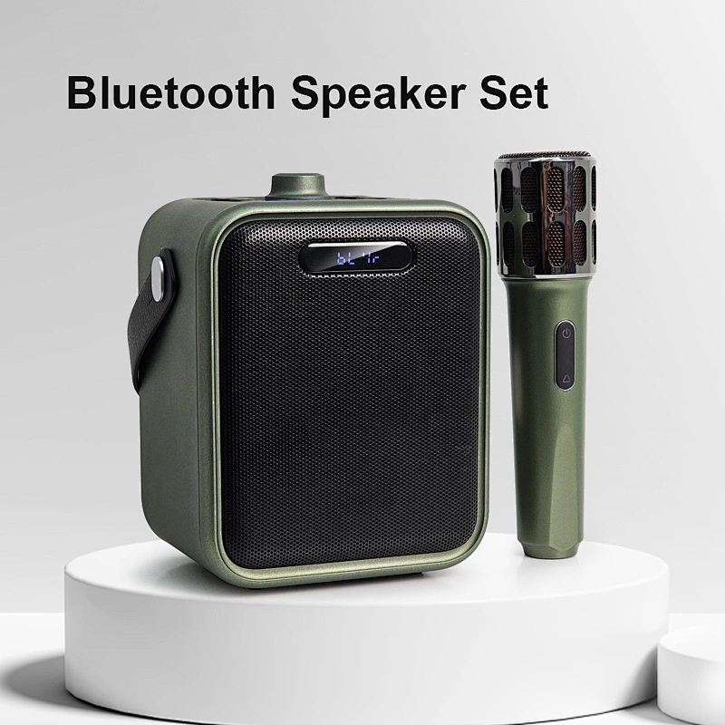 New Mini Portable Microphone Audio integrated Microphone Home Singing Karaoke Family Wireless BT Outdoor Portable Speaker