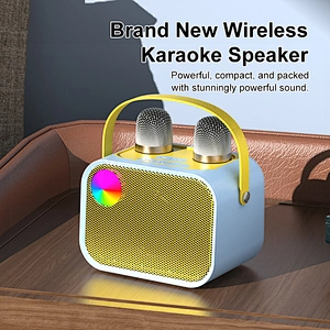 2024 New Rechargeable Outdoor Small Dual Wireless Handheld Karaoke Mic Kids Microphone For TV And Phone
