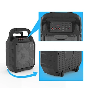 merison 8 inch full range party karaoke dj video trolley bluetooth system speaker with screen