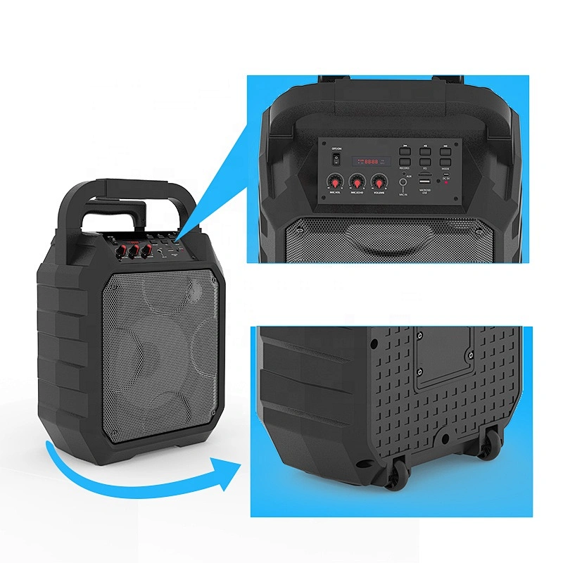 merison 8 inch full range party karaoke dj video trolley bluetooth system speaker with screen