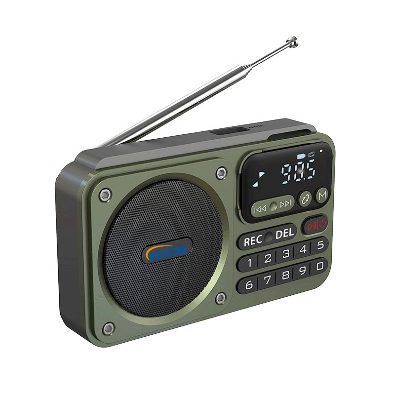 3W Small Portable Rechargeable Woofer Stereo earphone Digital Pocket Home Radio With Bluetooth