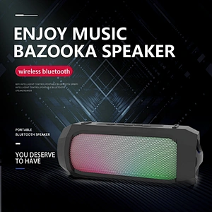 big full range blue party cylinder speakers subwoofer bluetooth speaker