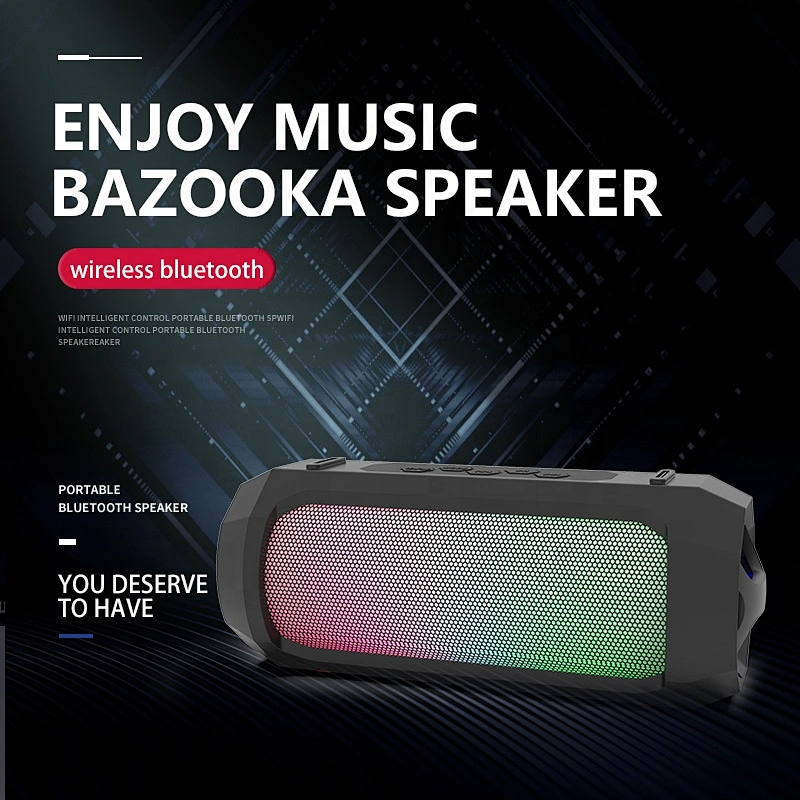 big full range blue party cylinder speakers subwoofer bluetooth speaker