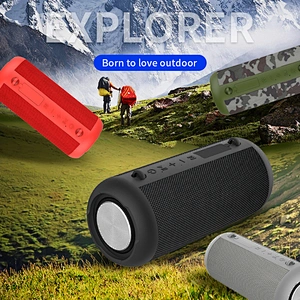 Aux Powered Small Round Garden Waterproof Outdoor Wireless Bluetooth Speaker Bike