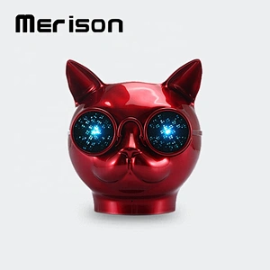 pink cat cartoon animal design small bluetooth cute speakers mini wireless kids speaker 5w dog with led light