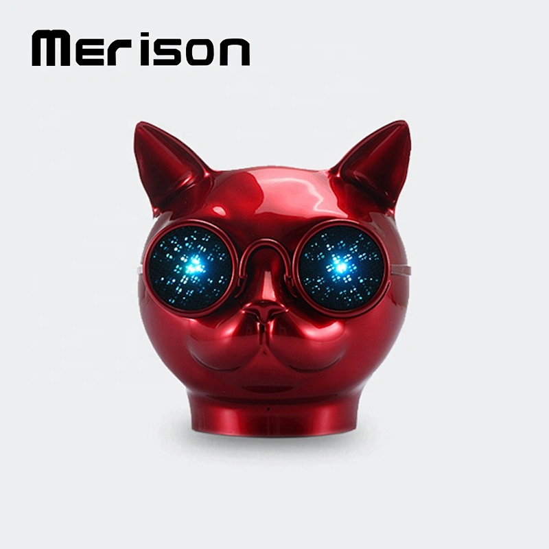 pink cat cartoon animal design small bluetooth cute speakers mini wireless kids speaker 5w dog with led light