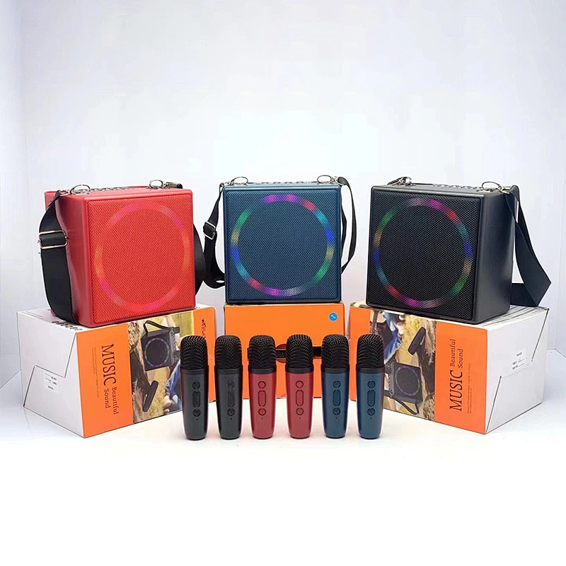 Merison Portable Home Outdoor Party Box Bluetooth 5.3 Stereo Mini Wireless Speaker with Dual Microphones