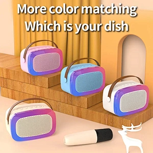 Portable Wireless Microphone Cute Speaker Built-in Battery RGB Light Music Mini Speaker Supplier