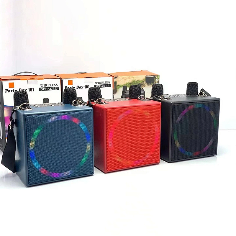 Merison Portable Home Outdoor Party Box Bluetooth 5.3 Stereo Mini Wireless Speaker with Dual Microphones