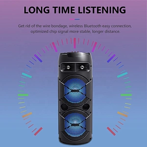 ibastek logo portable 30w 6.5 inch 4 ohm karaoke subwoofer wireless bluetooth speaker with tws fm radio