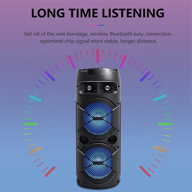 ibastek logo portable 30w 6.5 inch 4 ohm karaoke subwoofer wireless bluetooth speaker with tws fm radio