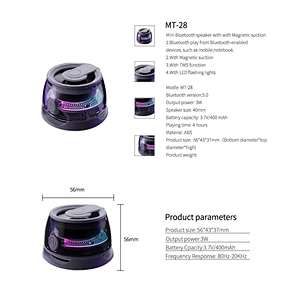 NEW Portable Waterproof Mini Magnetic Bluetooth Speaker for Outdoor Bicycle