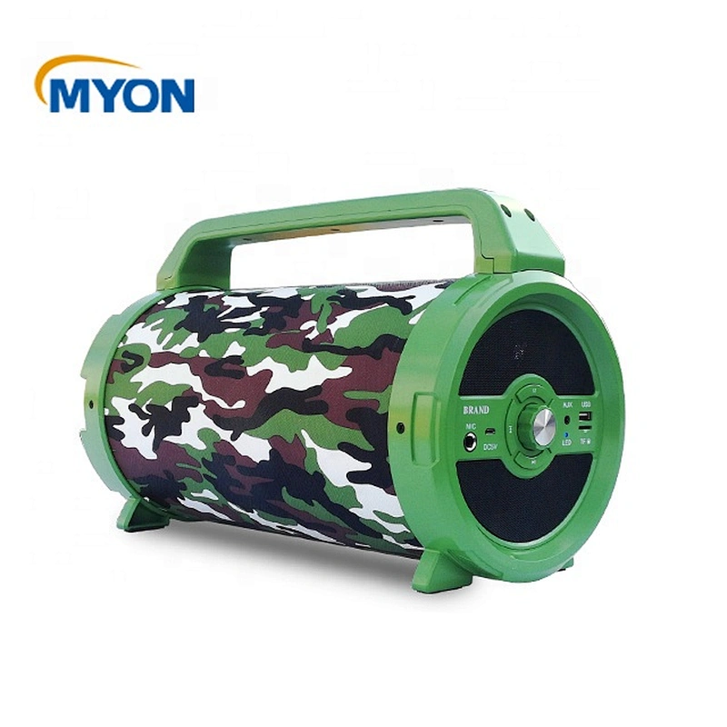 Outdoor Portable Wireless Speaker with USB/TF /FM/AUX IN/Karaoke/Color Changing Lights