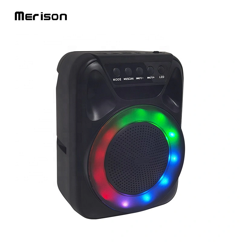 custom logo portable outdoor small  wireless bluetooth speaker with LED colorful flashing light