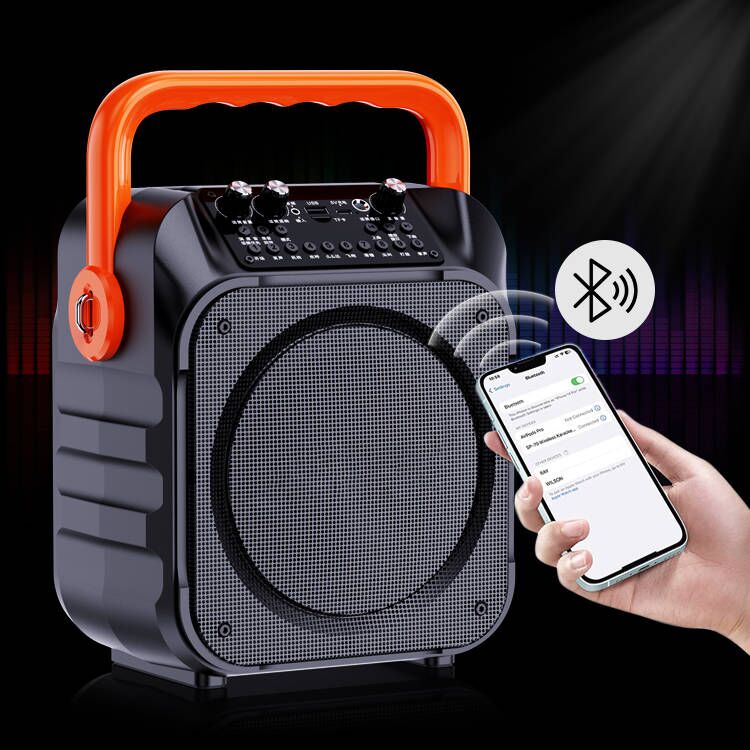 2023 new party  karaoke bluetooth speaker with microphone USB AUX TF TWS