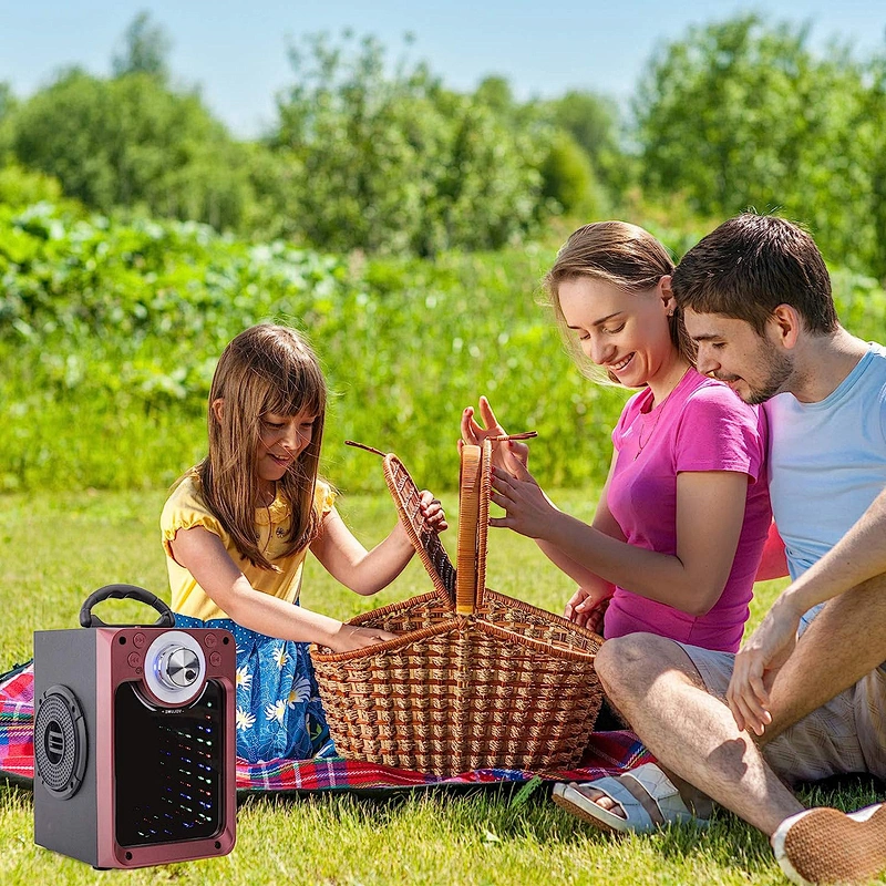 Portable Bluetooth Speaker with Subwoofer Rich Bass Wireless Stereo Outdoor Indoor PA Speakers