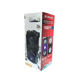 New Model Portable Wooden Speaker With USB TF Card AUX FM Radio Wireless Bluetooth Speaker Karaoke System For Smart Phone Laptop