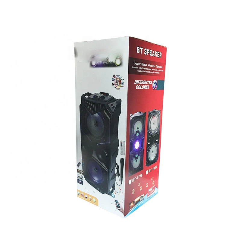 New Model Portable Wooden Speaker With USB TF Card AUX FM Radio Wireless Bluetooth Speaker Karaoke System For Smart Phone Laptop