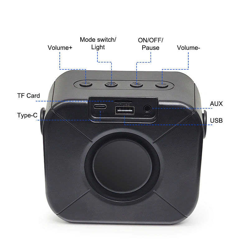 Portable Mini Wireless Bluetooth Speaker USB Stereo Sound Music Box Speakers with Microphone