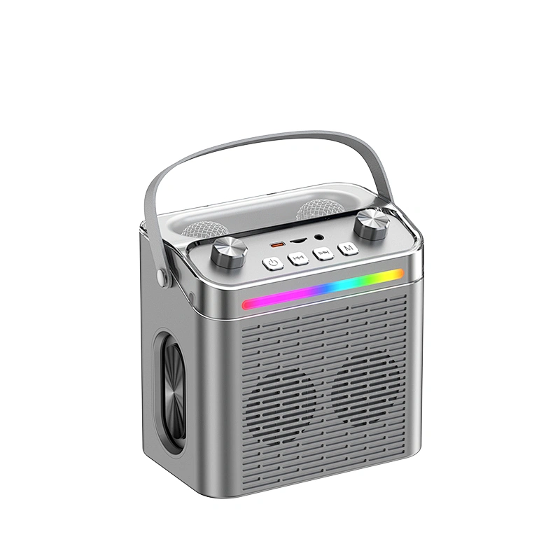 2023 Outdoor Portable Colorful LED Speakers Wholesale Wireless Stereo Bluetooth Speaker Outdoor With Dual Microphone