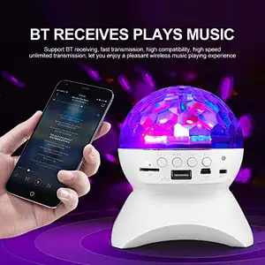 LED Wireless BT Speaker Christmas projection RGB Colorful Lights Flashing 360 Degree Rotating Subwoofer Speaker