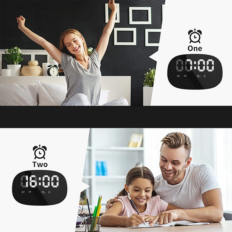 Charging 15w wireless charger led alarm clock speaker bluetooth