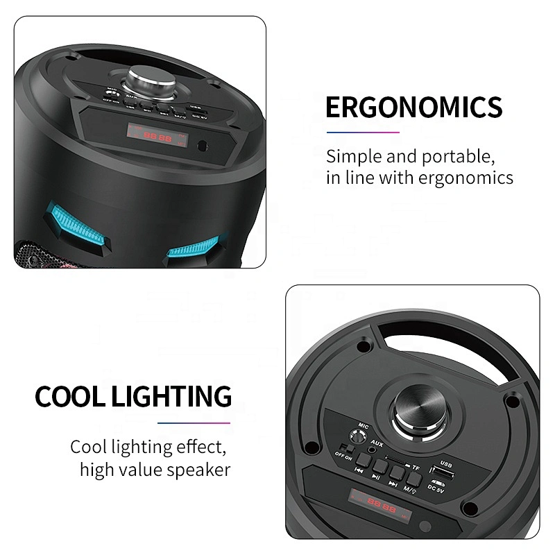 10w rechargeable subwoofers parlante wireless aux outdoor small woofers bluetooth party speakers