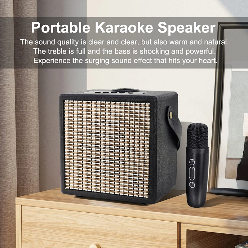 High Quality Karaoke Wireless Microphone Conference Speaker with BT For Home Ktv Amplified Sound Box