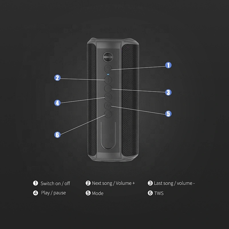 Dongguan Factory Outdoor IPX6 Water Proof Bocinas-Bluetooth RGB Professional Subwoofer High End Led Light Bluetooth Speakers