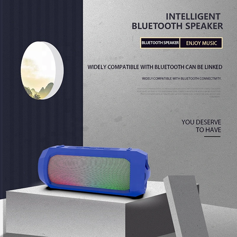 big full range blue party cylinder speakers subwoofer bluetooth speaker