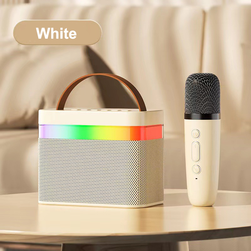2023 Latest Outdoor Party Speaker LED Lights Mini Bluetooths Speaker Portable With Microphone