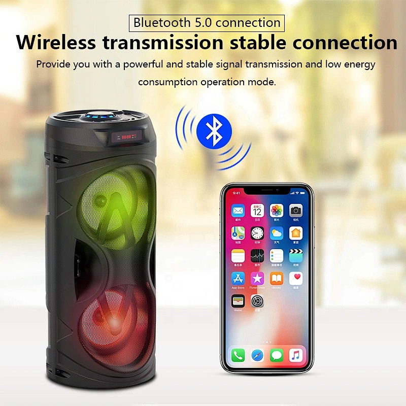 Professional audio 4 inch enceinte wireless bluetooth lumineux speaker subwoofer