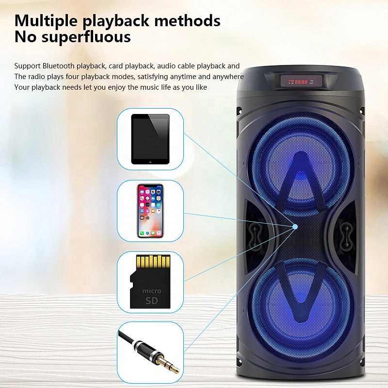 Professional audio 4 inch enceinte wireless bluetooth lumineux speaker subwoofer