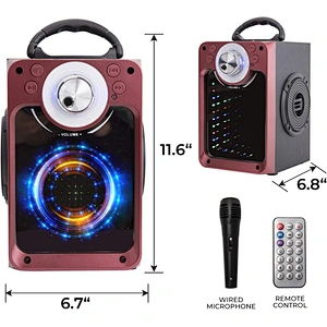 Portable Bluetooth Speaker with Subwoofer Rich Bass Wireless Stereo Outdoor Indoor PA Speakers