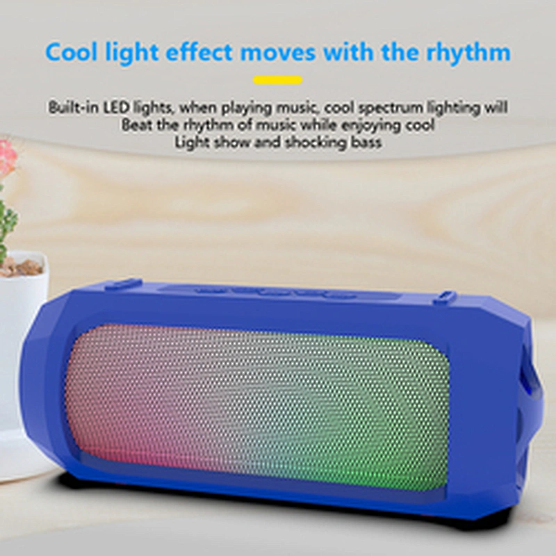 big full range blue party cylinder speakers subwoofer bluetooth speaker
