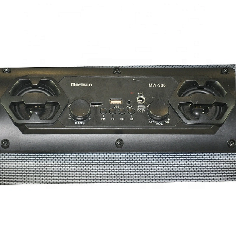 Outdoor Portable Wireless Speaker with USB/TF /FM/AUX IN/Karaoke/Color Changing Lights
