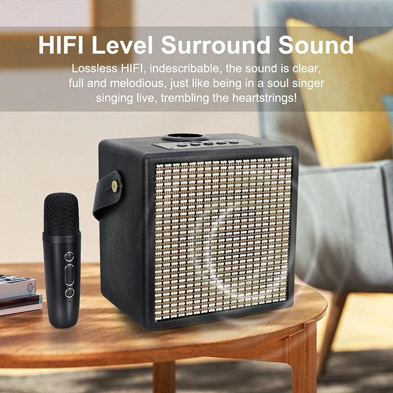 High Quality Karaoke Wireless Microphone Conference Speaker with BT For Home Ktv Amplified Sound Box