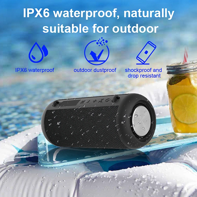 Aux Powered Small Round Garden Waterproof Outdoor Wireless Bluetooth Speaker Bike