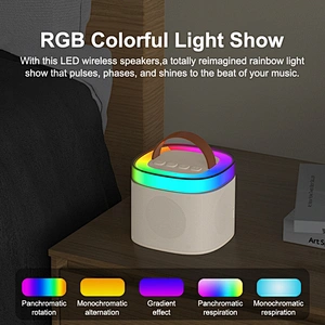 Wholesale price Portable Colors LED Light bluetooth speaker portable mobile phone wireless mini Subwoofer LED Stereo speaker
