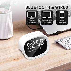 Charging 15w wireless charger led alarm clock speaker bluetooth
